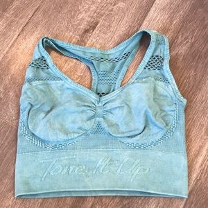gorgeous teal Avocado sports bra
